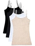 Caramel Cantina Shelf Bra Cami Tank-Top in Assorted Colors 2 or 4-Pack