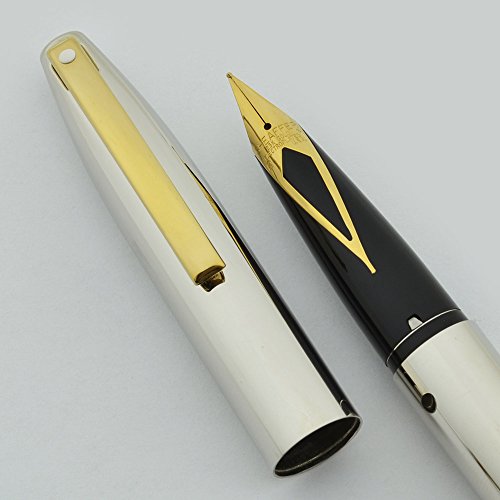 Cross Sheaffer Made in the USA triumph imperial Palladium Barrel with 23KT Gold Fine nib and appointments Fountain Pen Comes with Sheaffer Desk Clock A premium gift