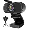 Webcam with Microphone,Hrayzan 1080P HD Webcam with Privacy Cover and Tripod,Streaming Computer Web Camera with 110…