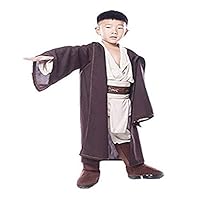 Peachi Star Wars Kids Jedi Robe Sky Walker Halloween Costume Cosplay Cos Clothes S-L (S)