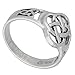 Celtic Triquetra Trinity and Flower Knot Eternity Sterling Silver Ring Size 7(Sizes 4,5,6,7,8,9,10,11)