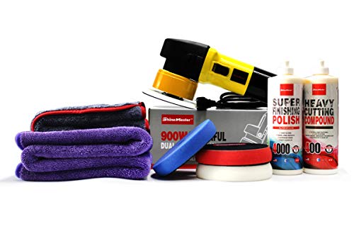 Maxshine M8S Dual Action/DA Polisher Deluxe Kit: 900W, Orbit Diameter Size: 8mm (Yellow)