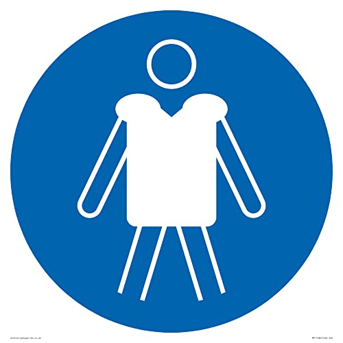 Letrero de flotación obligatorio: Wear Personal Flotation Devices – 400 x 400 mm – S40