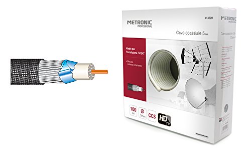 Metronic 3420744142205 Coaxial Cable, White