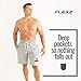 Flexz Fitness Gym Shorts SweatShorts | Bodybuilding Pants Joggers Gym Pants Gym Sweat Gray Large