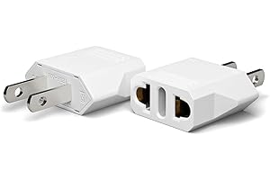 Unidapt European to Canada Plug Adapter, Unidapt Europe to US/CA Plug Adapter, EU to US Plug Converter, Travel from Europe to