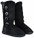Women Warm Comfy Buttons Faux Fur Lined Mid Calf Winter Boot Shoes