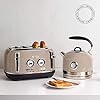 Haden-Jersey-Toaster--Retro-Electric-Stainless-Steel-Toaster-Four-Slice-Putty-CD24 Haden Jersey Toaster – Retro Electric Stainless-Steel Toaster with Reheat and Defrost Functions – 1370-1630W, 220-240V…