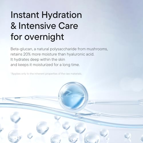IUNIK Beta-Glucan Power Moisture Serum - Deep Hydration 1.69 fl oz | 7-Peptide Vegan Serum for Long-Lasting Hydration for Dry, Sensitive Skin