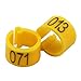 iherdsman 001-100 Multi-color Bird Leg Bands Numbered 8 mm Pigeon Parrot Chicks Duck Clip Rings Band (yellow)