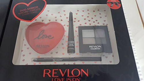 Revlon Colorstay Love Is On "Gaze of Love" Deluxe Eye Make-up Gift Set - Liquid Eyeliner (Black) Eyeliner (Black) Eye Shadow Quad (Siren) Compact Mirror