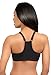Q-T Intimates Women's Racerback Nursing Sports Bra - Seamless Active Breastfeeding Bra - Black, Large