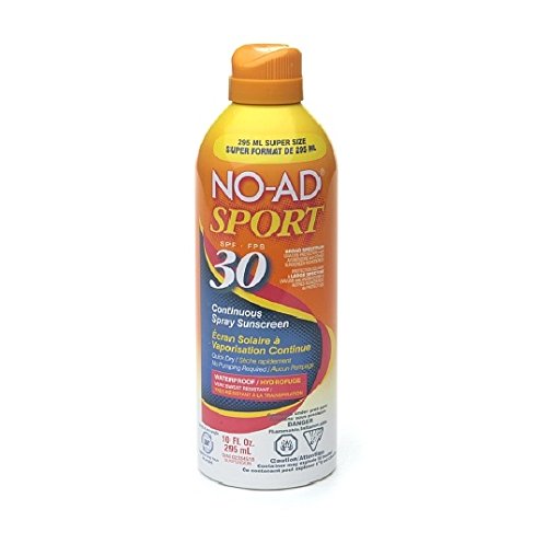 No-ad sport continuous spray sunscreen, spf 30 10 oz (p…