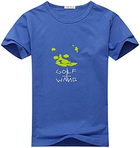 HANDAV Men's Odd Future Golf Wang Cat Graphic Cotton Tee Shirt X-Large Blue