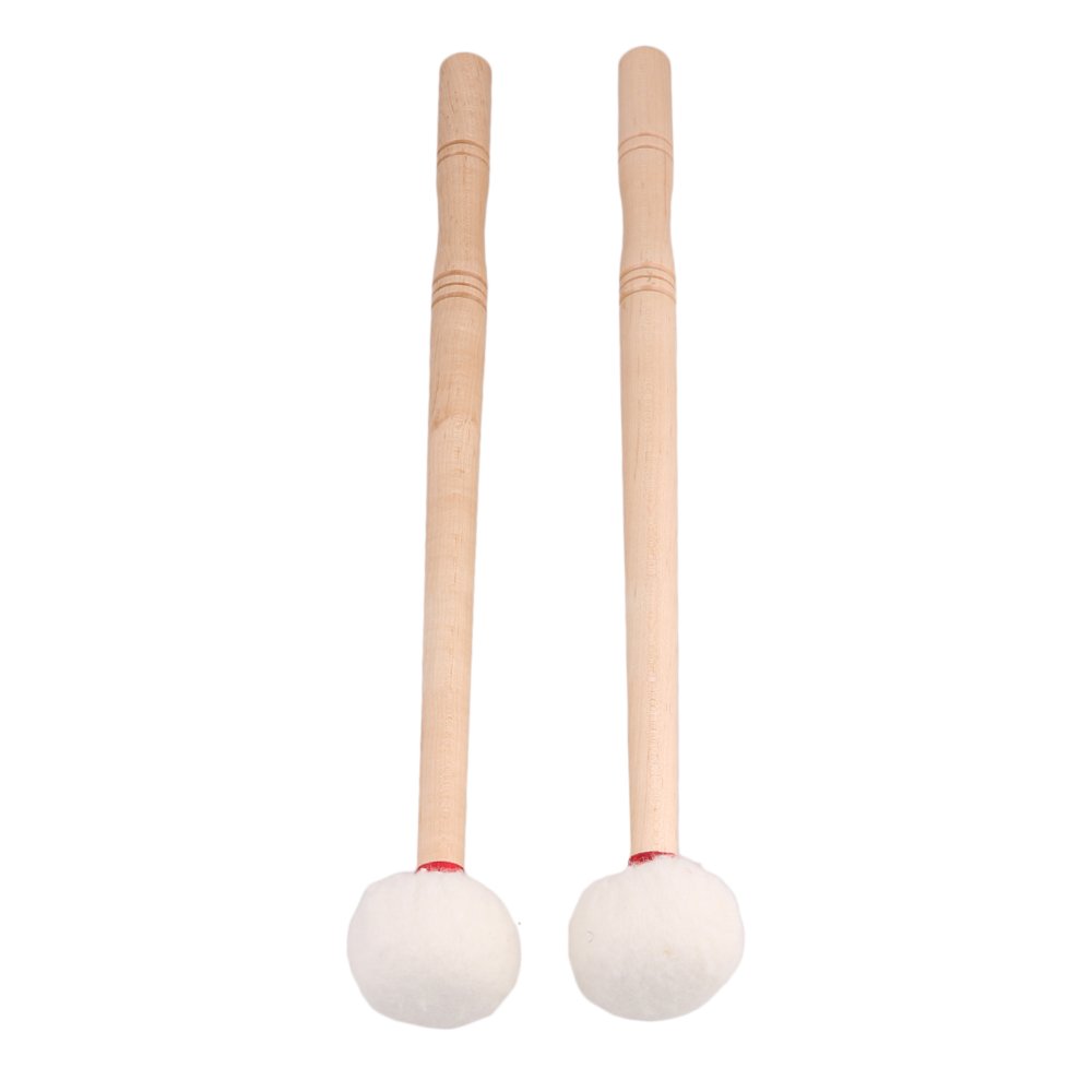 BQLZR 12 Inch Timpani Mallet Timpani Stick Multi-Purpose Felt Mallet Soft Felt Head Wood Handle Pack of 2
