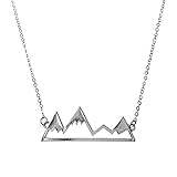 WeiVan Unique Snowy Mountain Range Necklace Nature Minimalist Bridesmaids Nature jewelry