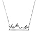 WeiVan Unique Snowy Mountain Range Necklace Nature Minimalist Bridesmaids Nature jewelry