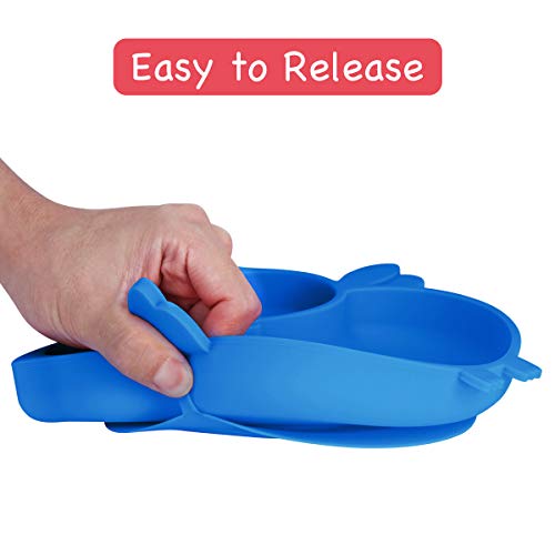 image for Kirecoo Owl Suction Silicone Plate for Toddlers - Self Feeding Trainin
