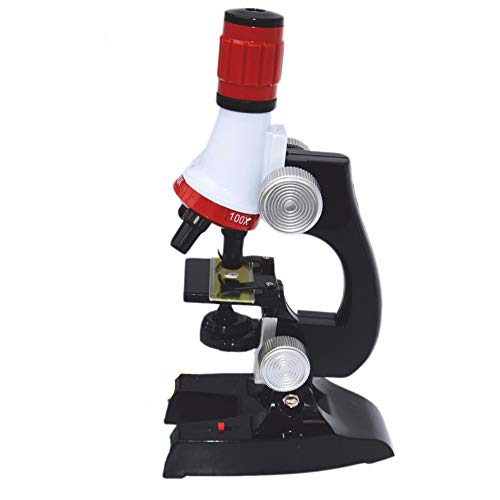 Science Microscope Kit for Children 100x 400x 1200x Refined Scientific Instruments Toy Set for Early Education (Red) - Thumbnail 5