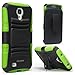 i-Blason Prime Series for Samsung Galaxy S4 Active i9295 Water Resistant Dual Layer Holster Case with Kickstand and Locking Belt Swivel Clip (Green)