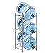 LIANTRAL 5 Gallon Water Jug Holder, 3-Tier Silver Heavy Duty Rack - Freestanding Water Bottle Organizer for Home Office