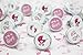 It's a Girl Baby Shower Kisses Candy Stickers, Pink Chocolate Drops Labels - 180 Count