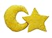 Snuggle Stuffs Crescent Moon Minky Plush Yellow Throw Pillow