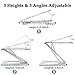 Portable Foldable Adjustable Aluminum Laptop Stand, Ventilated Cooling Notebook Computer Tablet PC Stand, Multi-angle and height Elevate for desk bed sofa Compatible with MacBook Air/Pro,IPAD 9-17inchthumb 1