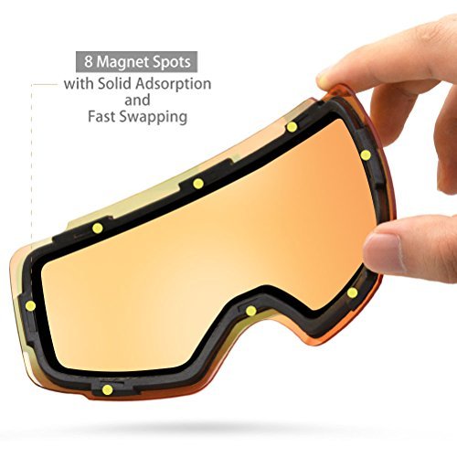 ZIONOR Lagopus X4 Ski Snowboard Snow Goggles Replacement Lenses (VLT 55