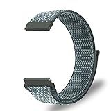 Fintie Band for Galaxy Watch 42mm & Galaxy Watch Active & Gear Sport, 20mm Quick Release Nylon Sport Loop Smartwatch Replacement Strap Bands with Adjustable Closure - Storm Gray