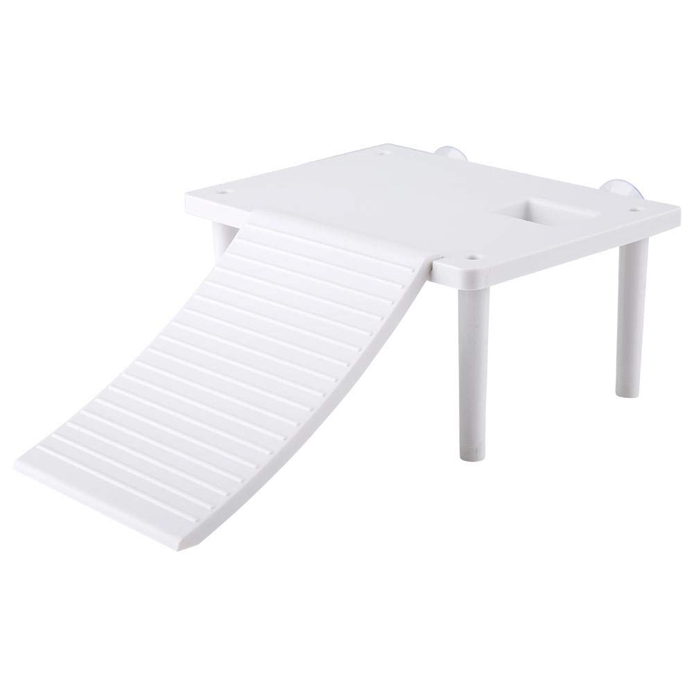 Pssopp Turtle Floating Dock Platform with Reptile Basking Ramp for Aquarium Fish Tank Decor for Turtles Tortoises and Newts