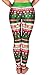 COCOLEGGINGS Ladies High Waisted Christmas Patterned Sweater Leggings Red Free Size