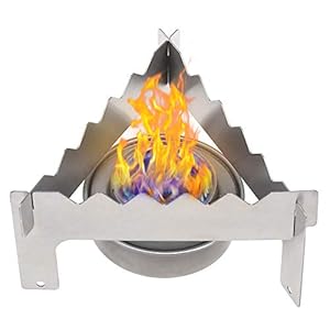 Outdoor Ultralight Folding Titanium Pot Stand met Titanium Mini Alcohol Fornuis voor Outdoor Camping Wandelen Picknick…