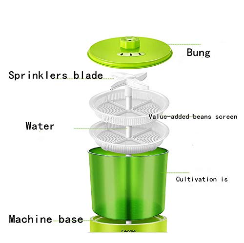 WG Intelligent Bean Sprouts Machine Grow Automatic Large Capacity Thermostat Green Seeds Growing Automatic Bean Sprout Machine 220V