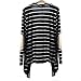 Sunward New Spring Drape Front Kimono Cardigan Coat Jacket Cover up Blouse Tops (L, Black stripe)