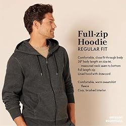 Amazon Essentials Men's Full-Zip Fleece Hoodie