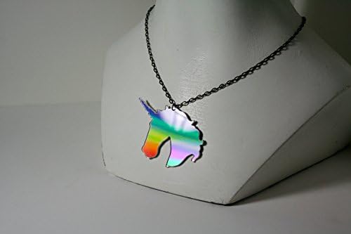 Rainbow Unicorn Laserdisc Necklace