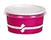 100 Count Pink Deli Containers Durable Food Storage Containers with Lids Hot and Cold Disposable 6oz Containers Use for Frozen Desserts, Soups, or Any Food of Your Choice