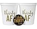 Thirty AF 30th Birthday Party Cups, Set of 12-16oz Stadium Cups with 