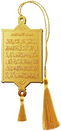 SAMHARS INDIA Brass Hand Crafted Car Hanging for Positive Vibes (Golden)