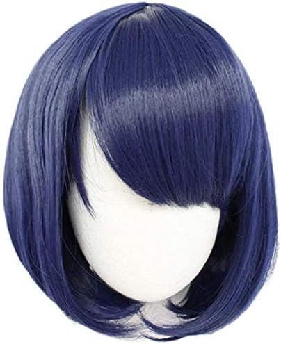 Amazon Co Jp ファッションカラフルウィッグコスプレウィッグパステルウィッグ 美しい自然の人格ウィッグコスプレウィッグ ショート紺ボブ耐熱コスプレ衣装パーティー カスタマーウィッグ自然な髪の交換ウィッグ ホーム キッチン