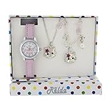 Relda Kids Kitten Jewellery & Watch, Necklace & Bracelet Girls Gift Set REL23