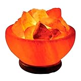 Voltas Himalayan Salt Lamp Bowl is Hand Crafted Out of Huge Salt Rock Crystal This Beautiful Fire Bowl Salt Lamp Comes with 6ft UL Listed Dimmer & 2 Bulbs, one for Salt Crystal Lamp & one Free