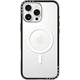 CASETiFY Compact iPhone 16 Pro Max Case [Slim and Sleek/Compatible with Magsafe / 4 ft. 2X Military Grade Drop Protection] - Clear Black