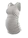 Pack of 3pcs Mama Womens Basic Layering Maternity Tank Top Pregnancy Tee Scoop Neck Sleeveless Solid Side Ruched Vest