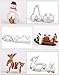 Christmas Stainless Steel 3D Cookie Cutters Set Cookies Molds – 8 piece- Christmas tree, Santa Claus, Sika deer, Skiing.