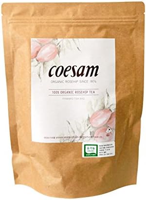Coesam 100% Organic Rosehip Tea, 30 Sachets