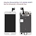 Premium Screen Replacement for iPhone 6S Plus 5.5', LCD Touch Screen Digitizer Display Assembly with Ear Speaker, Front Camera, Proximity Sensor, Tempered Glass, Repair Tools (White)