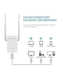 WiFi Range Extender, 2.4GHz 300Mbps Dual Antenna Wireless Wi-Fi Signal Repeater Access Point Router, with Ethernet Port and WPS Button, Extends WiFi to Smart Home & Alexa Devices