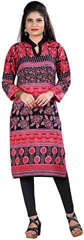 HF Entprise Women's Fancy Cotton Kurti Free Size Multicolor